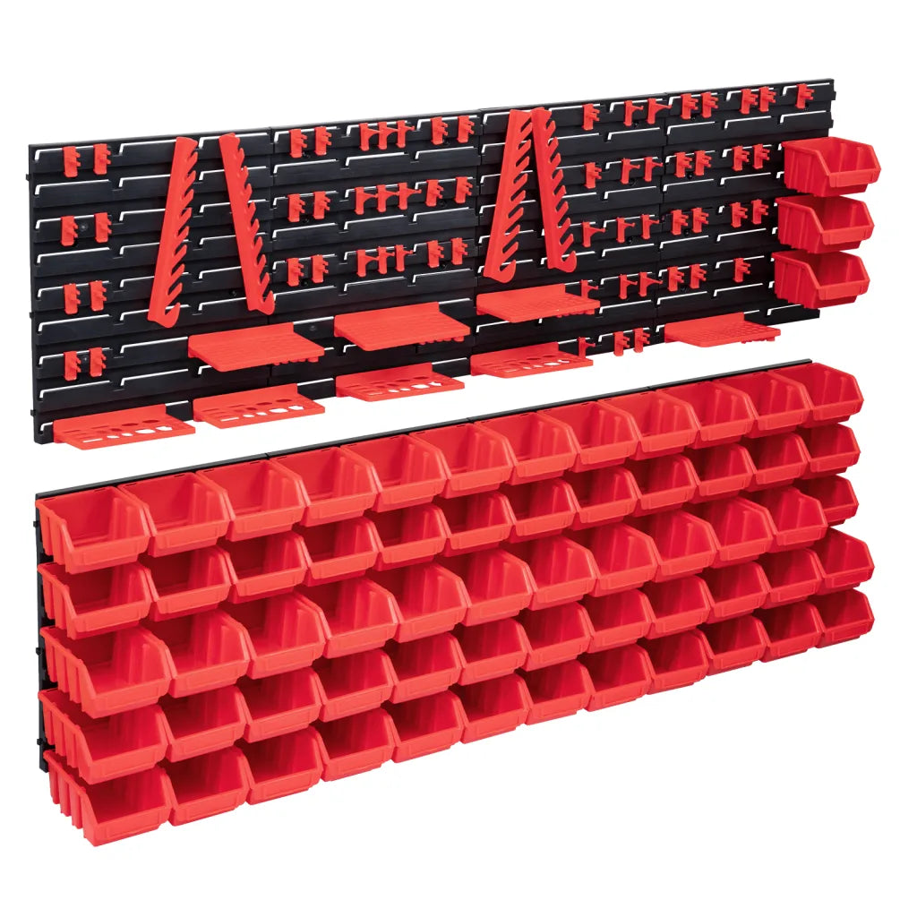 141 pcs kit caixas arrumação c/ painéis parede  e preto