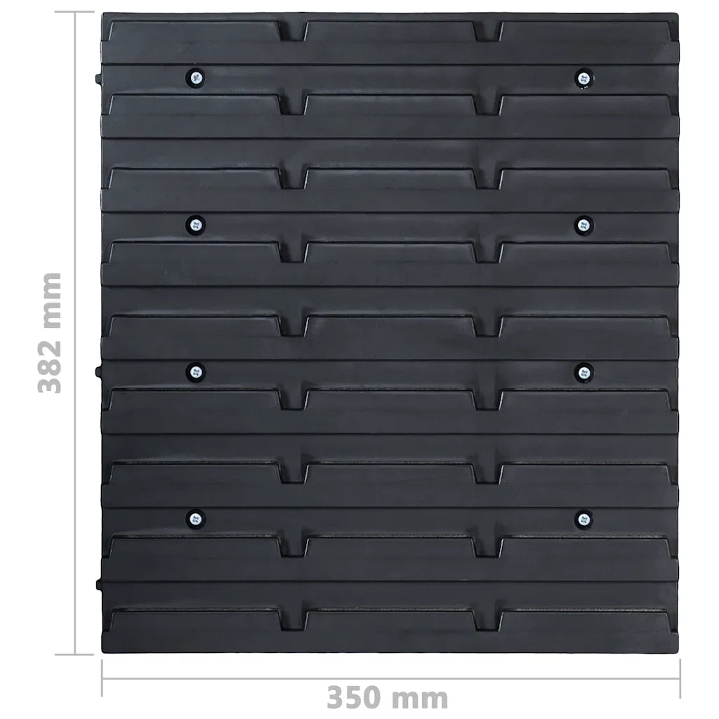136 pcs kit caixas arrumação c/ painéis parede  e preto