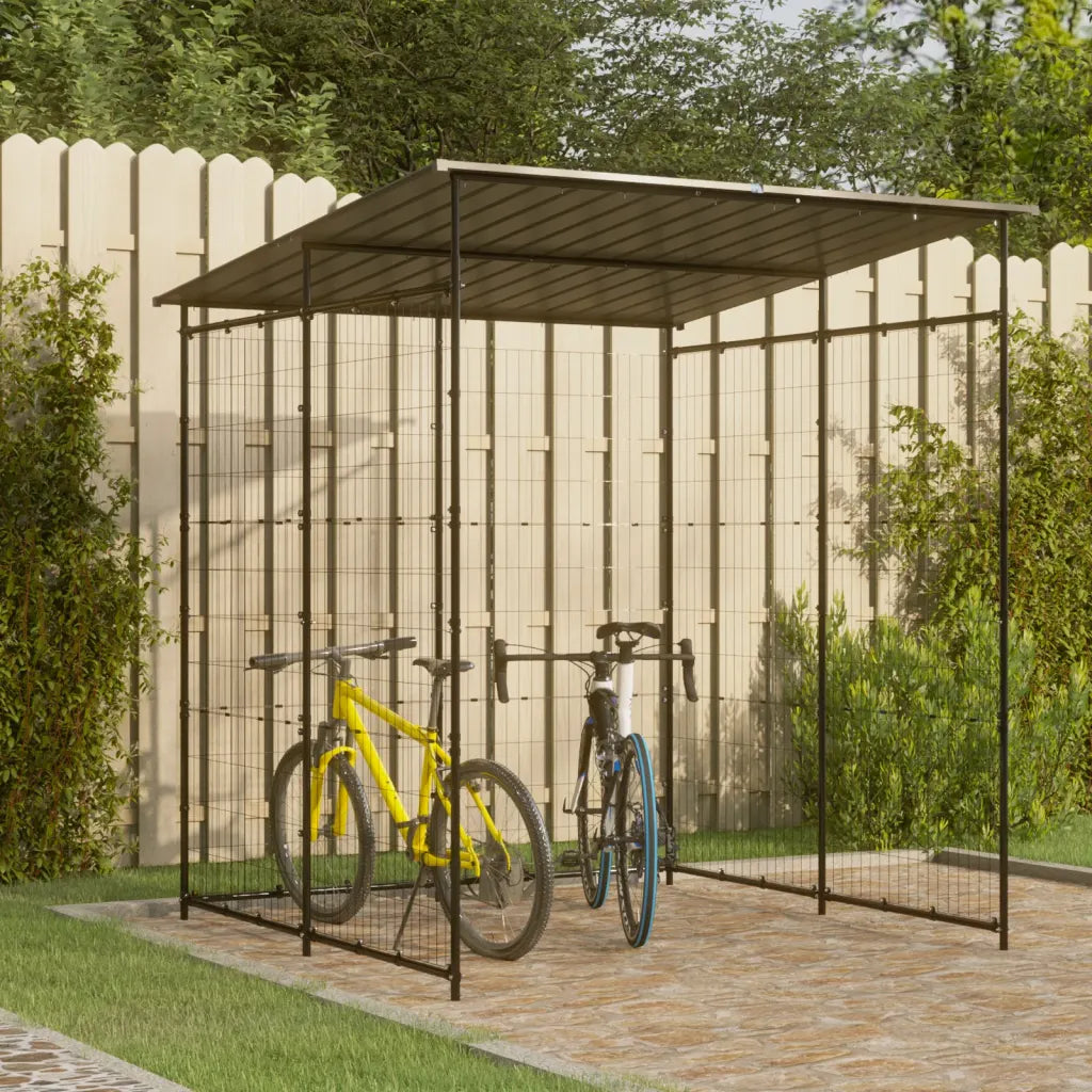 Abrigo para bicicletas 190x190x222 cm aço
