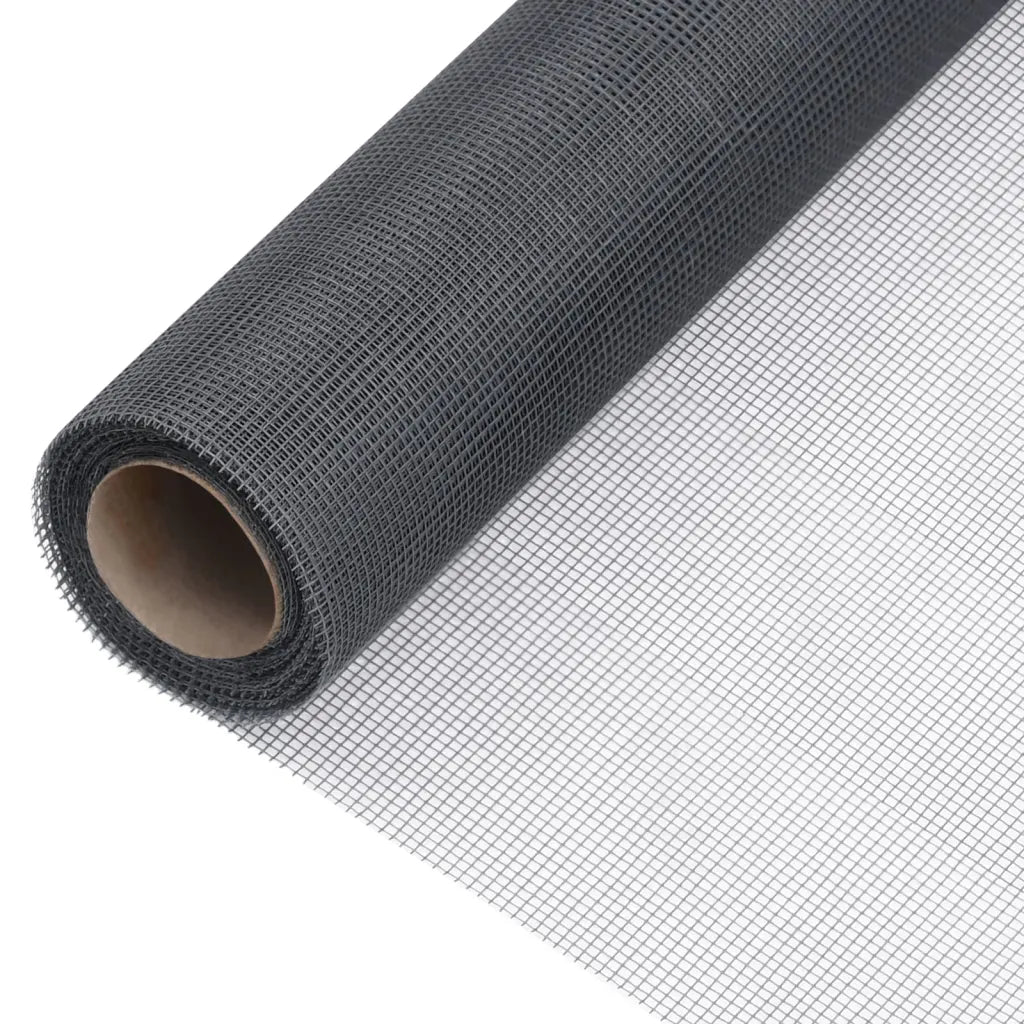 Rede mosquiteira em fibra de vidro 60x1000 cm cinzento