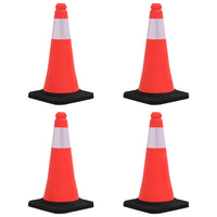 vidaXL Cones de sinalização refletores com bases pesadas 4 pcs 50 cm