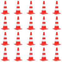 vidaXL Cones de sinalização refletores 20 pcs 50 cm vermelho e branco