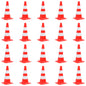 vidaXL Cones de sinalização refletores 20 pcs 50 cm vermelho e branco
