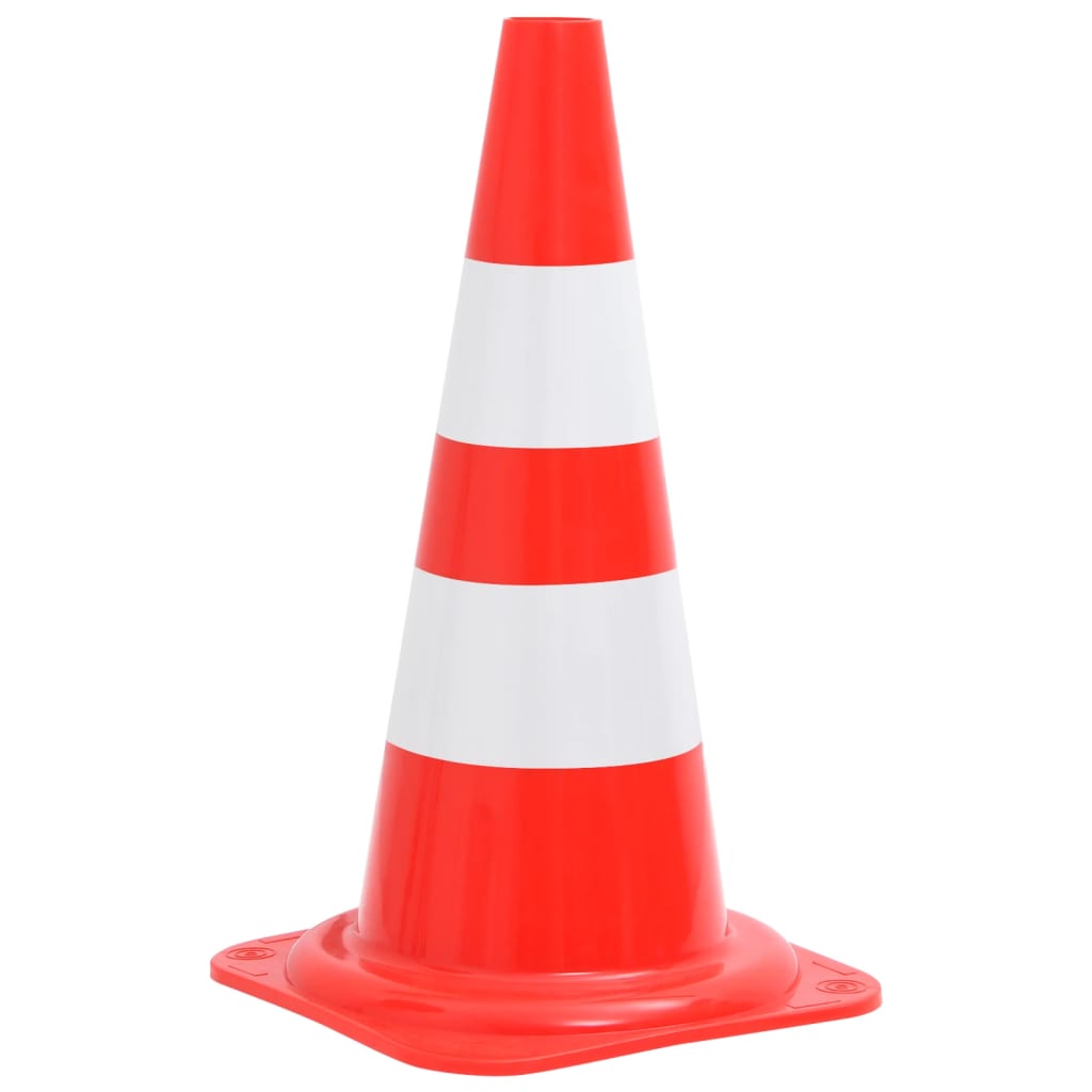 vidaXL Cones de sinalização refletores 20 pcs 50 cm vermelho e branco