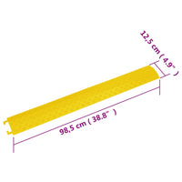 vidaXL Rampa protetora de cabos 4 pcs 98,5 cm amarelo