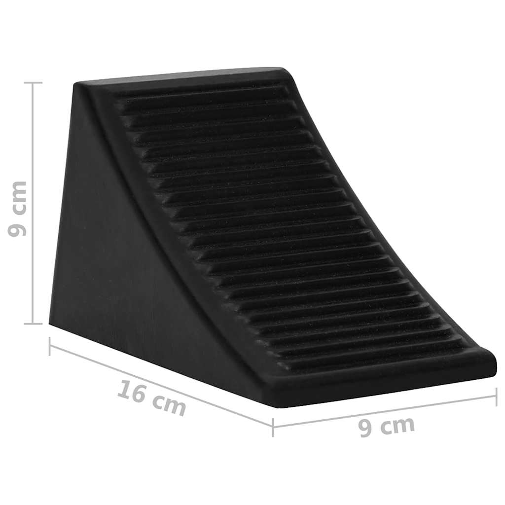 vidaXL Calços para rodas 4 pcs 16x9x9 cm borracha