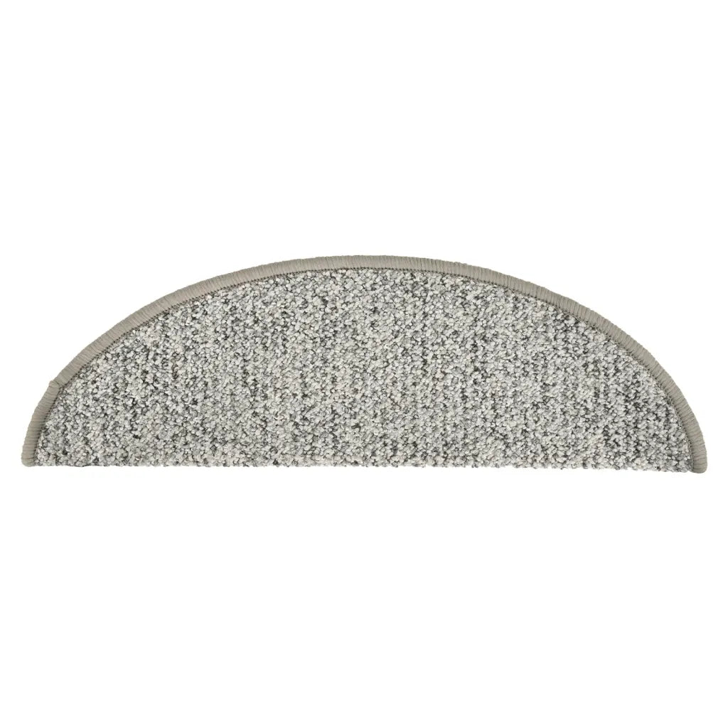 Tapete/carpete para degraus 15 pcs 56x17x3 cm cinzento-claro