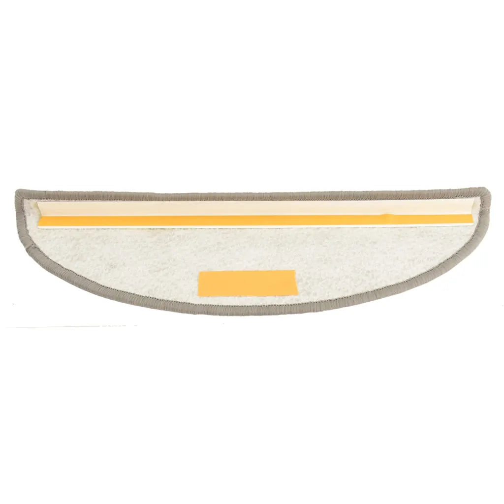 Tapete/carpete para degraus 15 pcs 56x17x3 cm cinzento-claro