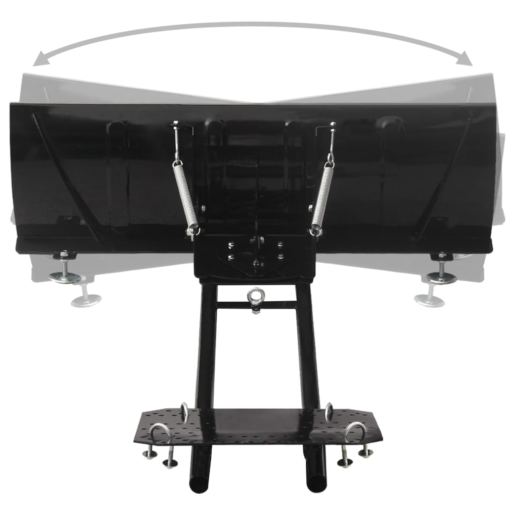 vidaXL Limpa-neves para quadriciclo 115x38 cm preto