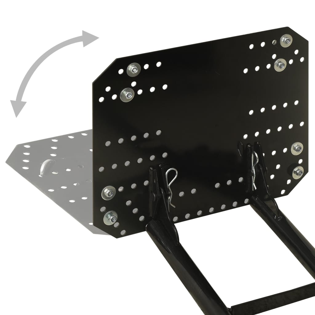 vidaXL Limpa-neves para quadriciclo 115x38 cm preto