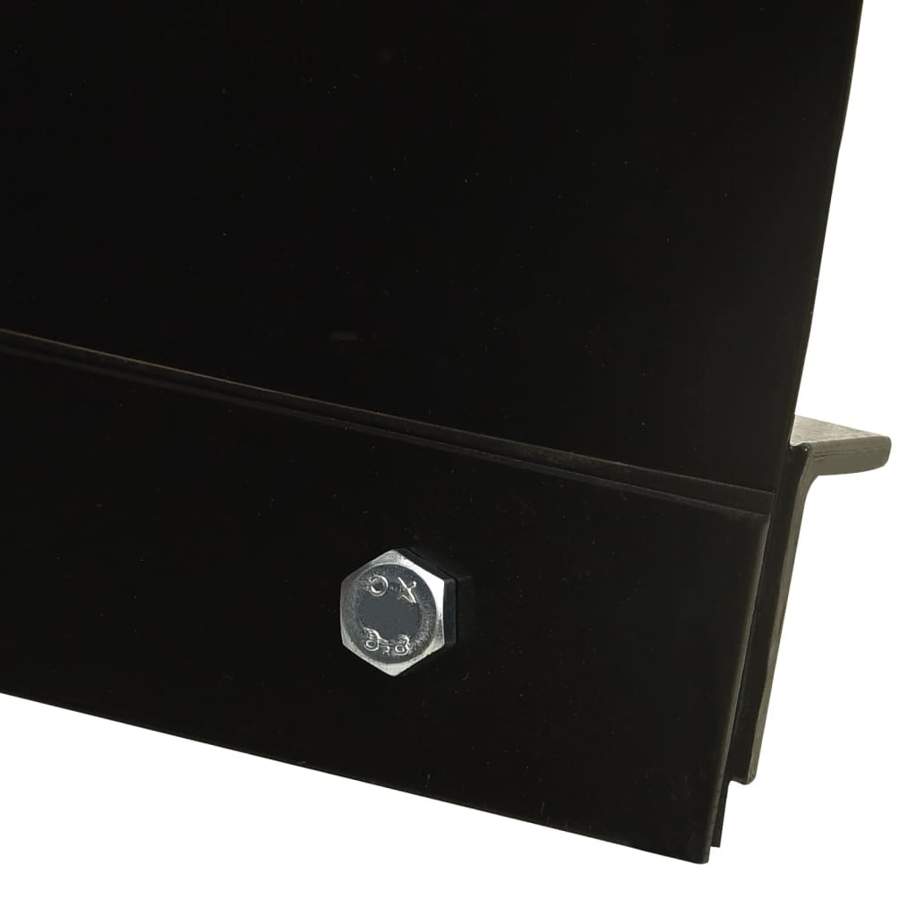 vidaXL Limpa-neves para quadriciclo 115x38 cm preto