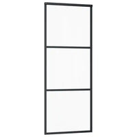 Porta deslizante com 3 painéis em vidro ESG e alumínio 76x205 cm