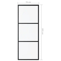 Porta deslizante com 3 painéis em vidro ESG e alumínio 76x205 cm