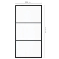 Porta deslizante em vidro ESG e alumínio 102x205 cm