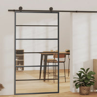 Porta deslizante em vidro ESG e alumínio 102x205 cm