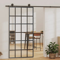 Porta deslizante em vidro ESG e alumínio 102x205 cm