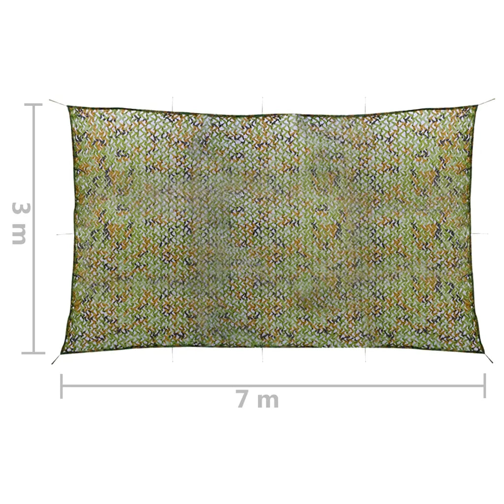 Rede de camuflagem com saco de armazenamento 3x7 m