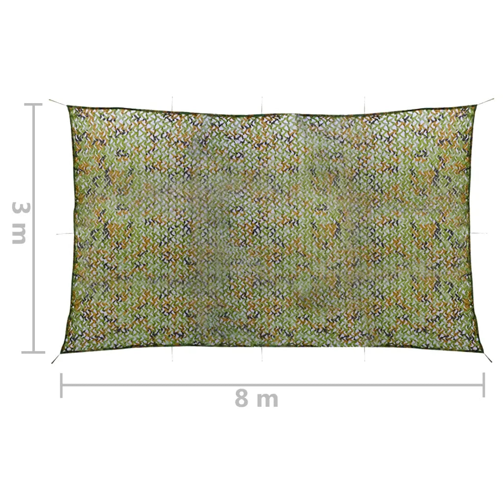 Rede de camuflagem com saco de armazenamento 3x8 m