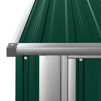 vidaXL Abrigo de jardim verde 180,5x97x209,5 cm aço galvanizado