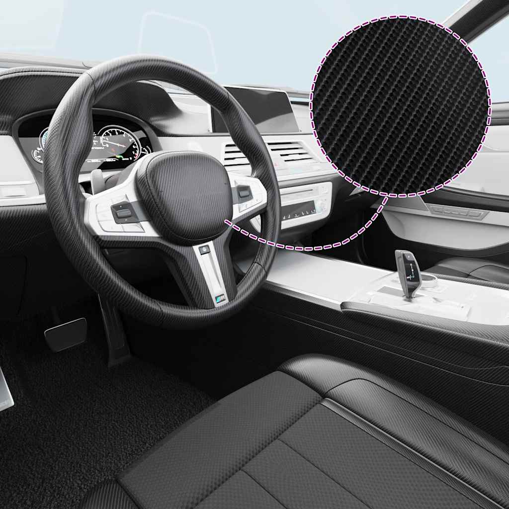 vidaXL Película para carro 100x150 cm 4D preto