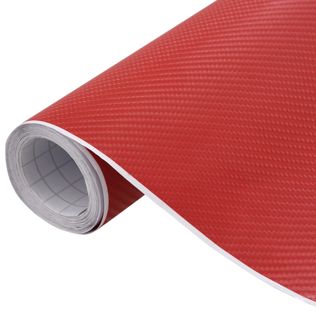Películas para carro 2 pcs 100x150 cm vermelho 4D