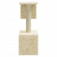 vidaXL Árvore para gatos c/ postes arranhadores sisal 60 cm cor creme