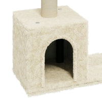 vidaXL Árvore para gatos c/ postes arranhadores sisal 60 cm cor creme
