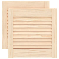 Portas de armário 2 pcs com design de persiana pinho maciço