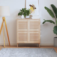 Portas de armário 4 pcs com design de persiana pinho maciço