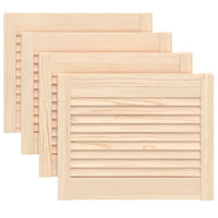 Portas de armário 4 pcs com design de persiana pinho maciço
