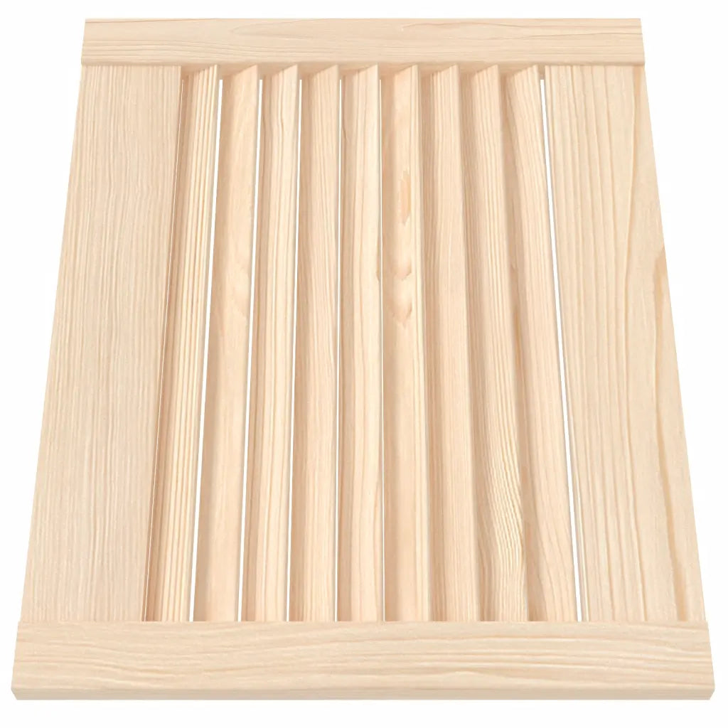 Portas de armário 4 pcs com design de persiana pinho maciço