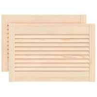 Portas de armário 2 pcs com design de persiana pinho maciço
