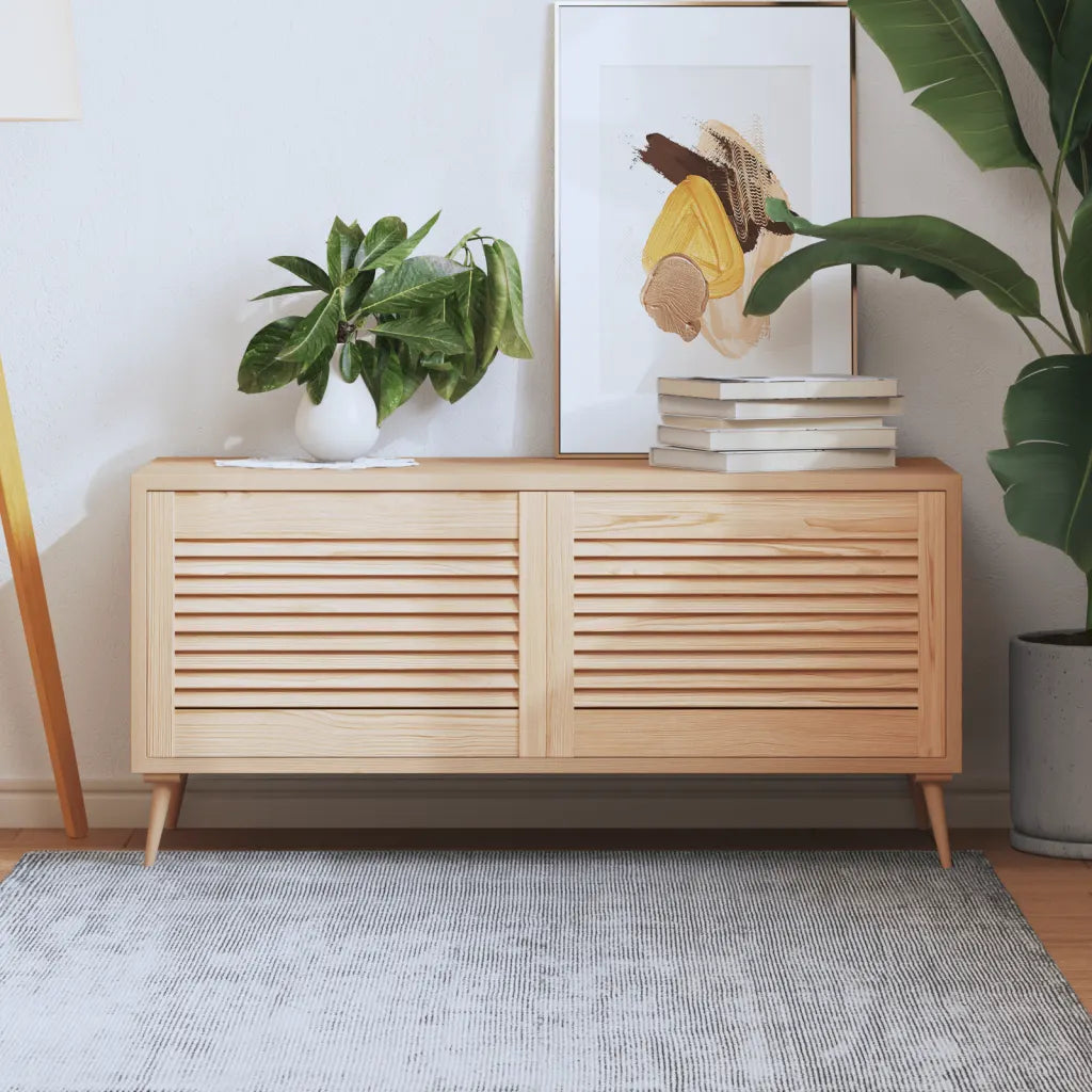 Portas de armário 2 pcs com design de persiana pinho maciço