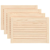Portas de armário 4 pcs com design de persiana pinho maciço