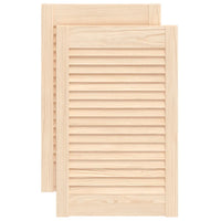 Portas de armário 2 pcs com design de persiana pinho maciço
