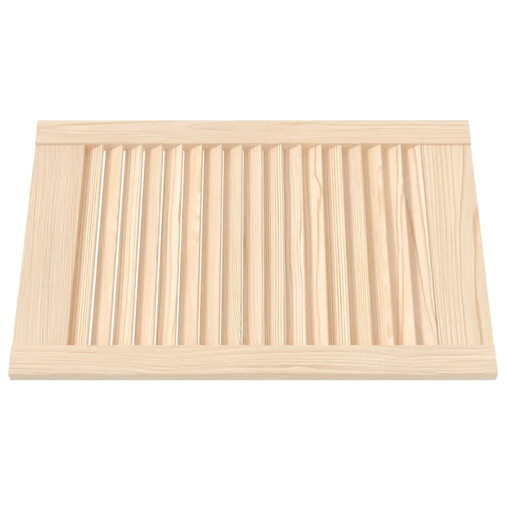 Portas de armário 2 pcs com design de persiana pinho maciço