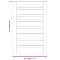 Portas de armário 2 pcs com design de persiana pinho maciço