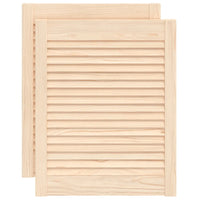 Portas de armário 2 pcs com design de persiana pinho maciço