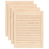 Portas de armário 4 pcs com design de persiana pinho maciço