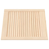 Portas de armário 4 pcs com design de persiana pinho maciço