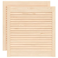 Portas de armário 2 pcs com design de persiana pinho maciço