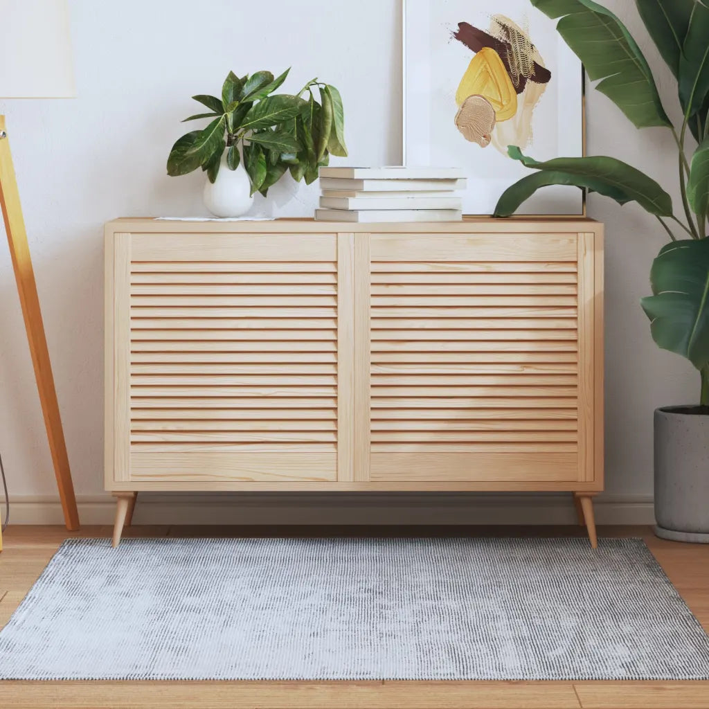 Portas de armário 2 pcs com design de persiana pinho maciço