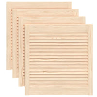 Portas de armário 4 pcs com design de persiana pinho maciço