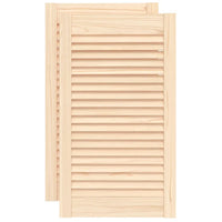 Portas de armário 2 pcs com design de persiana pinho maciço