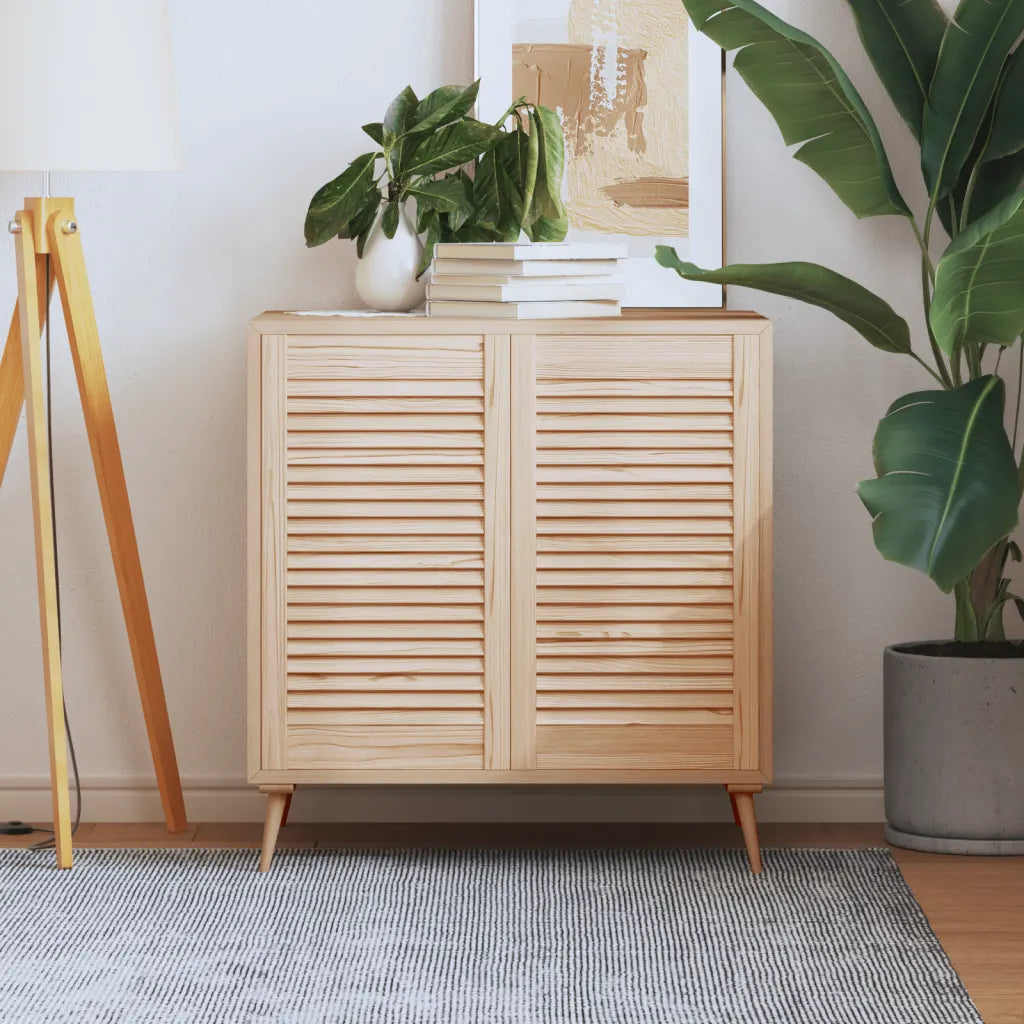 Portas de armário 2 pcs com design de persiana pinho maciço