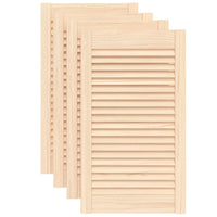 Portas de armário 4 pcs com design de persiana pinho maciço