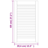 Portas de armário 4 pcs com design de persiana pinho maciço