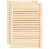Portas de armário 2 pcs com design de persiana pinho maciço