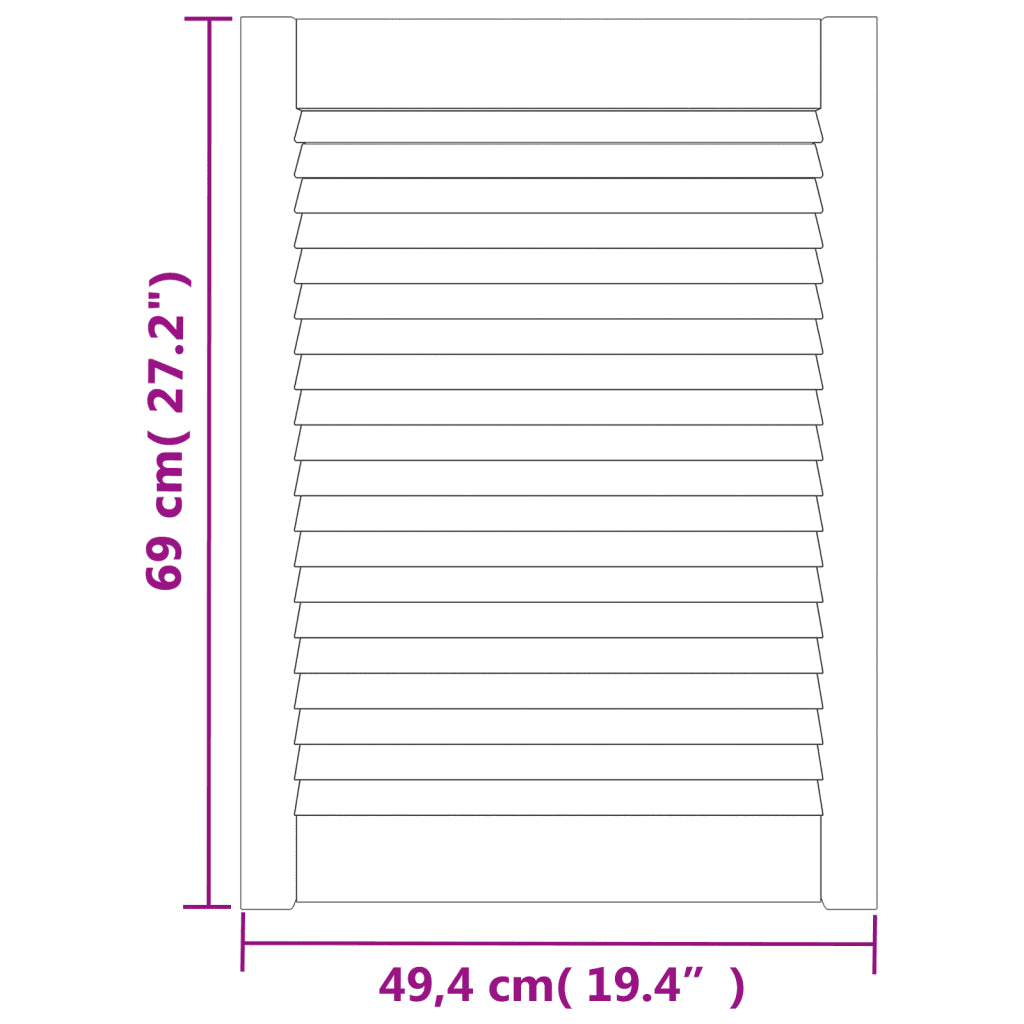 Portas de armário 2 pcs com design de persiana pinho maciço