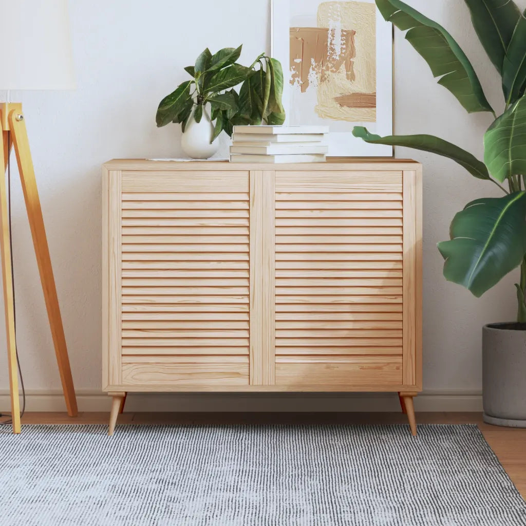 Portas de armário 2 pcs com design de persiana pinho maciço